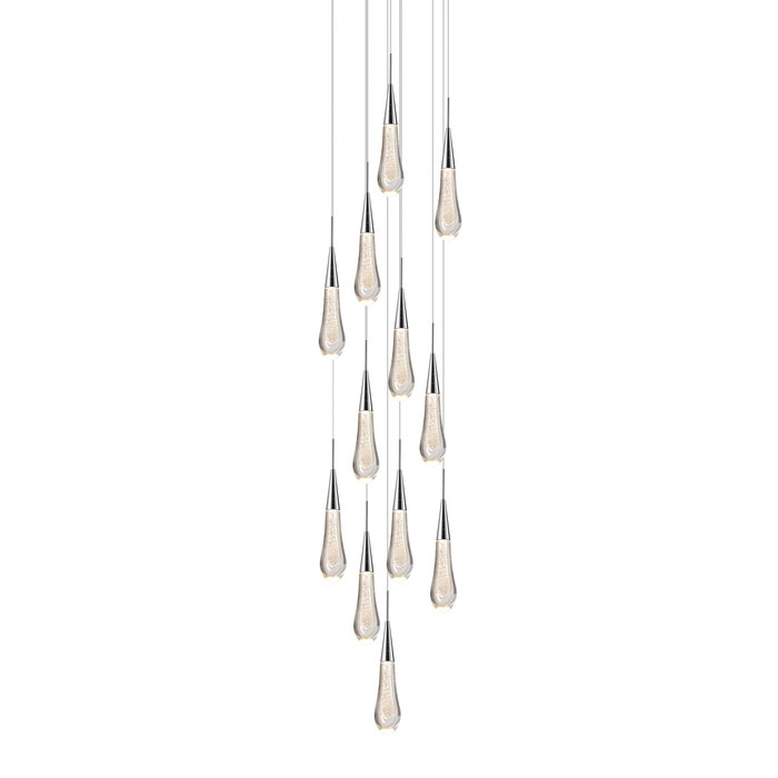 Abae - Classic 12 Light Polished Chrome Cluster Pendant