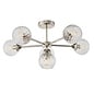 Allegra  - 6 Light Semi Flush Ceiling Light - Nickel