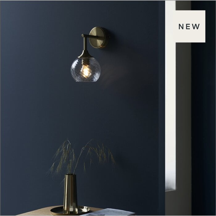 Allegra - Glass Wall Light - Antique Brass