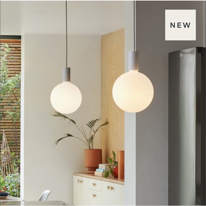 Alumina Single Pendant + Sphere V - Tala - Modern White Single Pendant