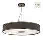 Alva  - Large Modern Pendant Light  - Antique Bronze and Brown Micropleat - 60cm