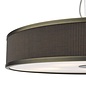 Alva  - Large Modern Pendant Light  - Antique Bronze and Brown Micropleat - 60cm