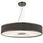 Alva  - Large Modern Pendant Light  - Antique Bronze and Brown Micropleat - 60cm