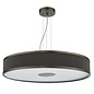 Alva  - Large Modern Pendant Light  - Antique Bronze and Brown Micropleat - 60cm