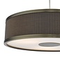 Alva  - Modern Pendant Light  - Antique Bronze and Brown Micropleat - 40cm