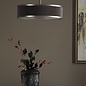Alva  - Modern Pendant Light  - Antique Bronze and Brown Micropleat - 40cm