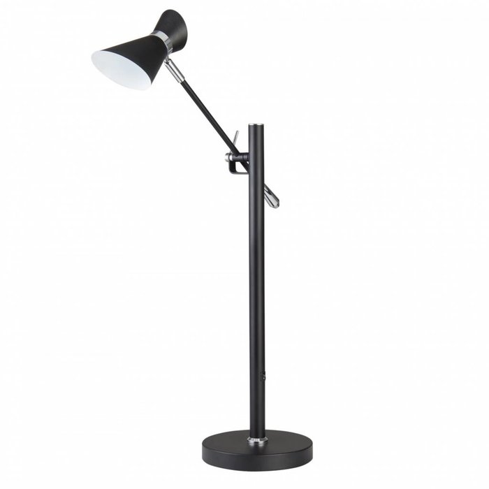 Angelo - Adjustable LED Spotlight Desk Lamp - Matt Black & Chrome
