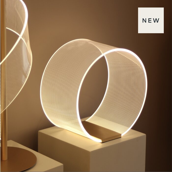 Ani - Contemporary Minimalist Sand Gold Ring LED Table Lamp