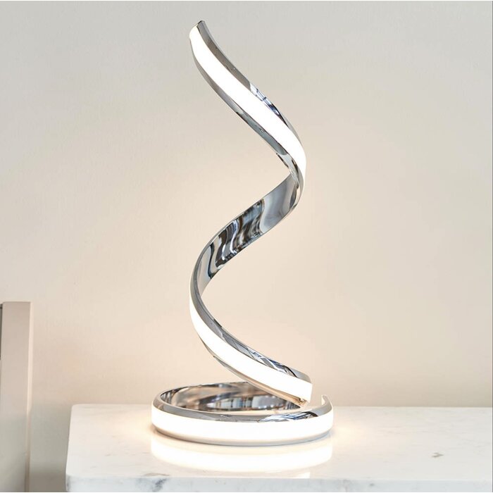 Arya - Spiral LED Table Lamp - Polished Chrome