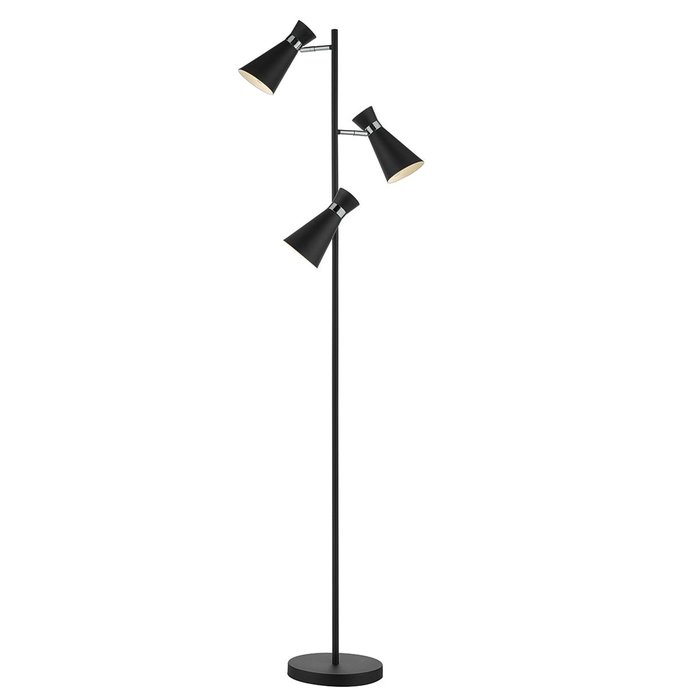 Ash - Black & Polished Chrome Floor Lamp