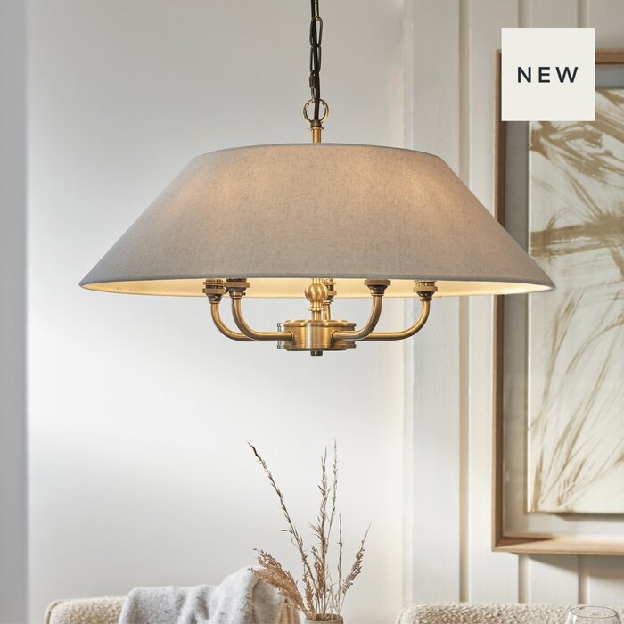 Ashwicke - Shadelier - Antique Brass & Linen