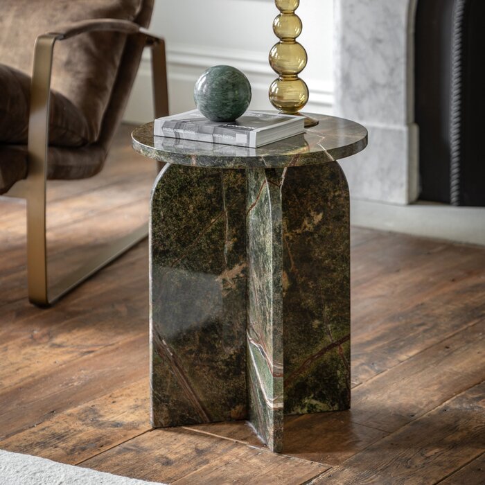 Atrani - Brown Marble Side Table