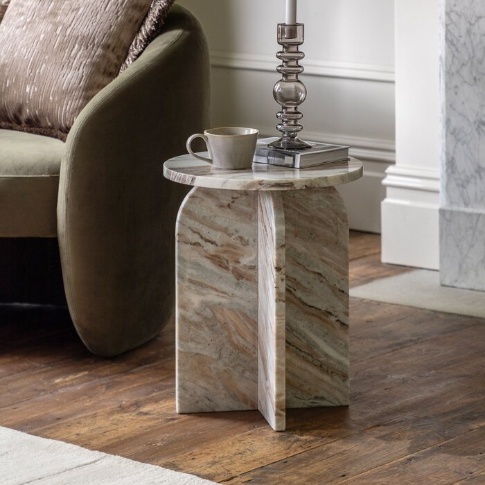 Atrani - Natural Marble Side Table
