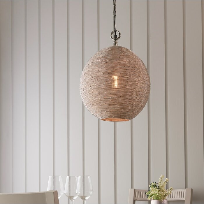 Basket - Large Handmade Indian Decorative Wire Globe Feature Pendant