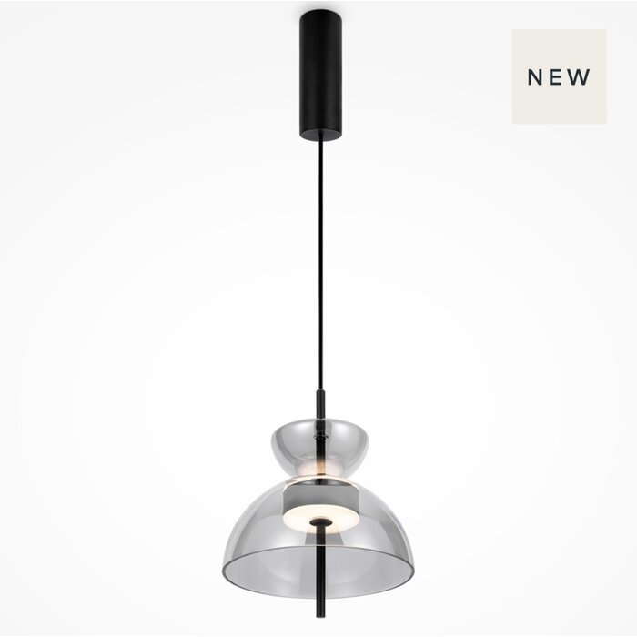 Beata - Contemporary LED Kitchen Pendant Smoked Glass Light - Medium