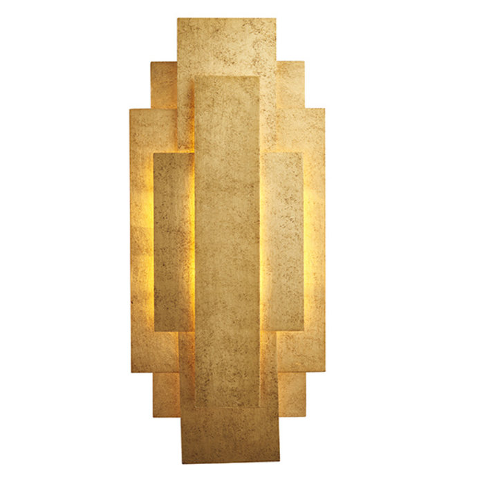 Belmont -  Layered Gold Leaf Modern Wall Light