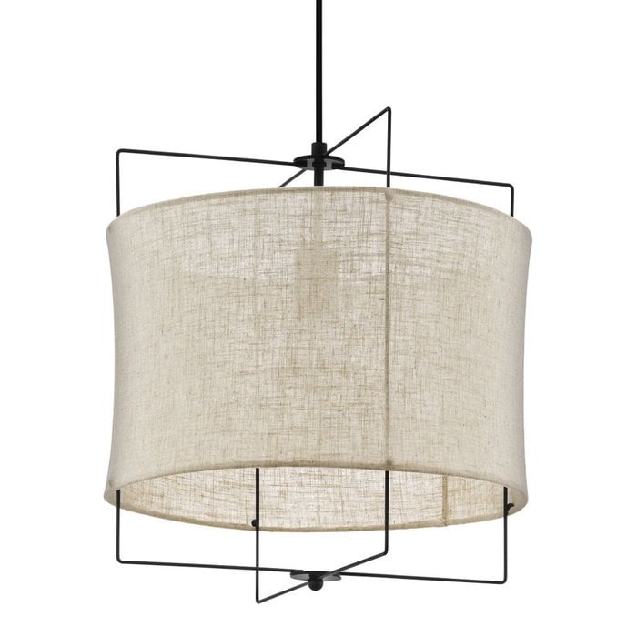 Boho Natural Linen Pendant  - Large