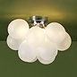 Bubbles 4 Light Flush Ceiling Light - Polished Chrome Frosted Glass