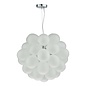 Bubbles 6 Light Pendant Light - Polished Chrome Frosted Glass