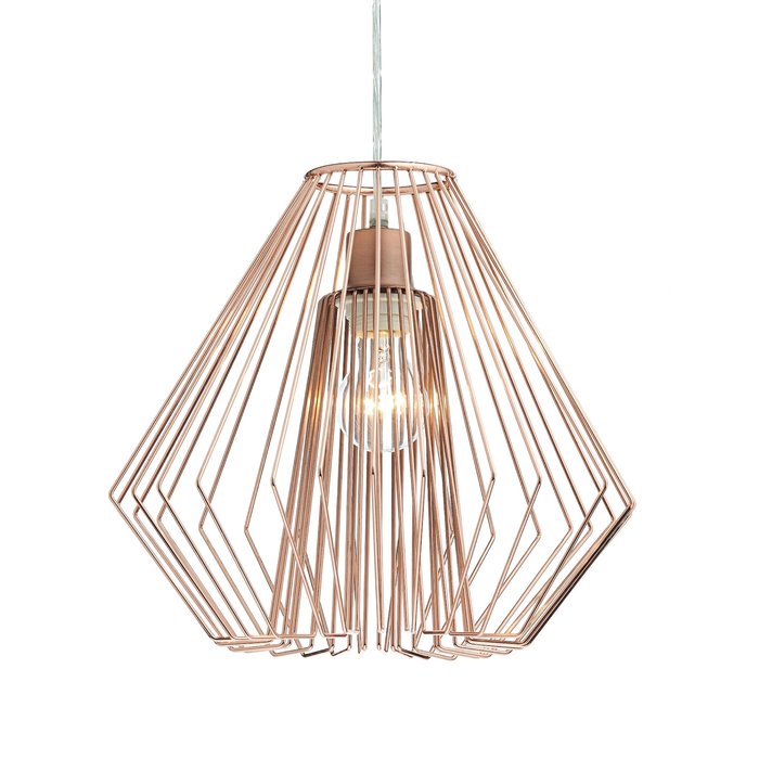 Cage - Polished Copper Wirework Easy Fit Pendant