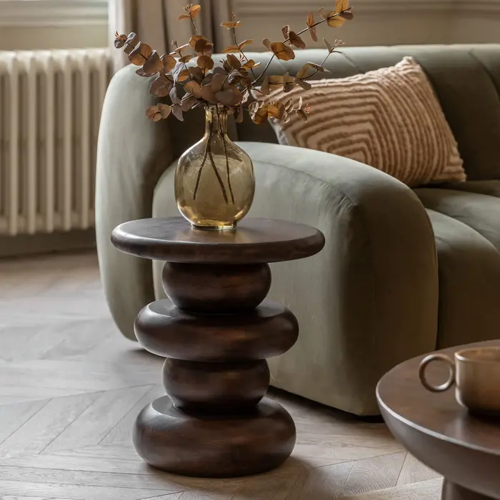 Cairn - Mango Wood Sculpted Side Table
