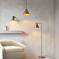 Capi - Adjustable Antique Brass Wall Light with Conical Shade