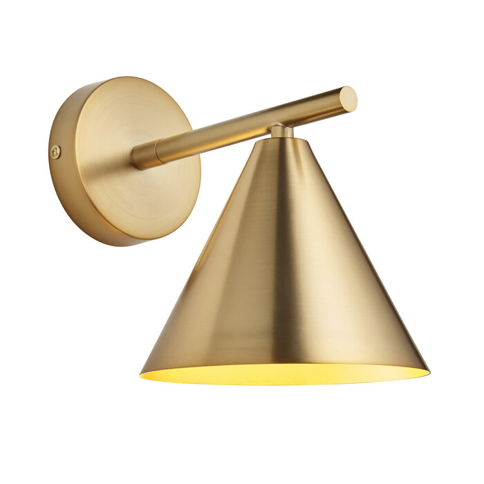 Capi - Adjustable Antique Brass Wall Light with Conical Shade