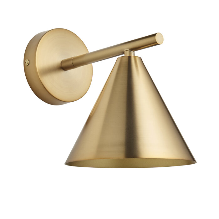 Capi - Adjustable Antique Brass Wall Light with Conical Shade