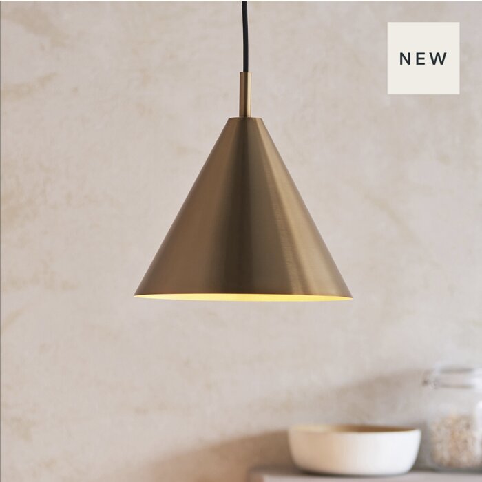 Capi - Conical Antique Brass Scandi Pendant