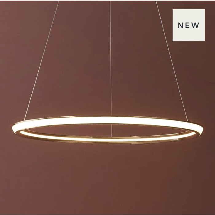 Cercle - Minimalist Gold LED Pendant Light - Large - French Gold