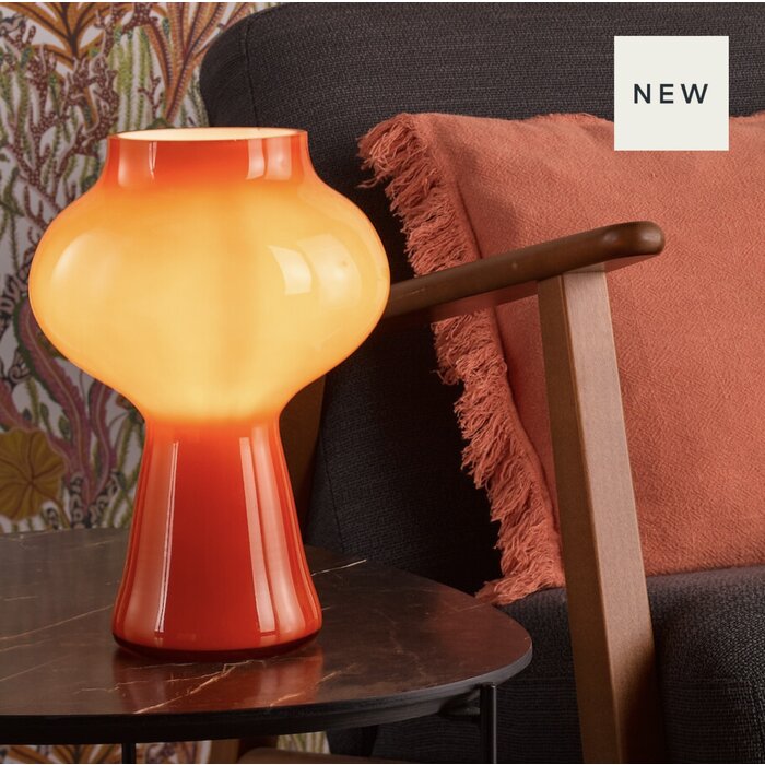 Chrissie - Retro Art Glass Orange Table Lamp