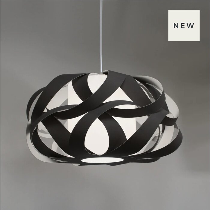 Cinta - Modern Pendant Lampshade - Dark Grey - Large