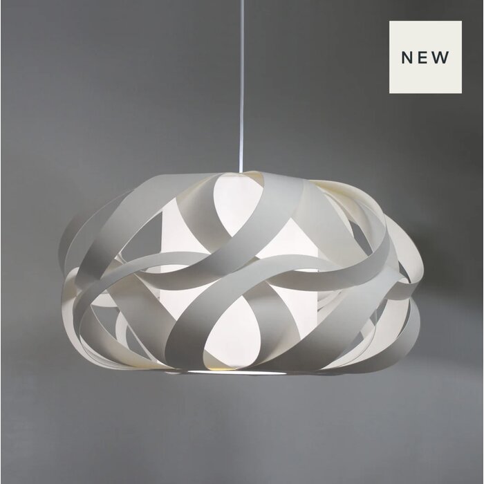 Cinta - Modern Pendant Lampshade - White - Large