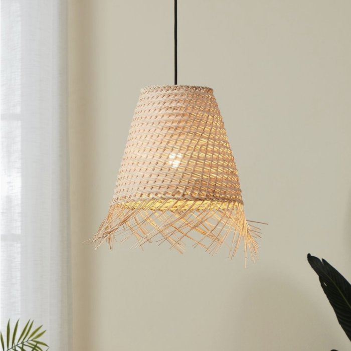 Claye - Natural Wood Shade Pendant
