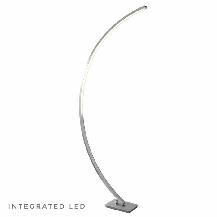 Curve - Ultra Modern LED Floor Lamp - Satin Silver