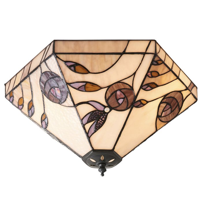 Damselfly - 1 Light Tiffany Flush Light