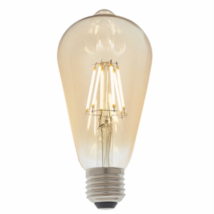 Dimmable Vintage Amber Glass LED Bulb - 6W