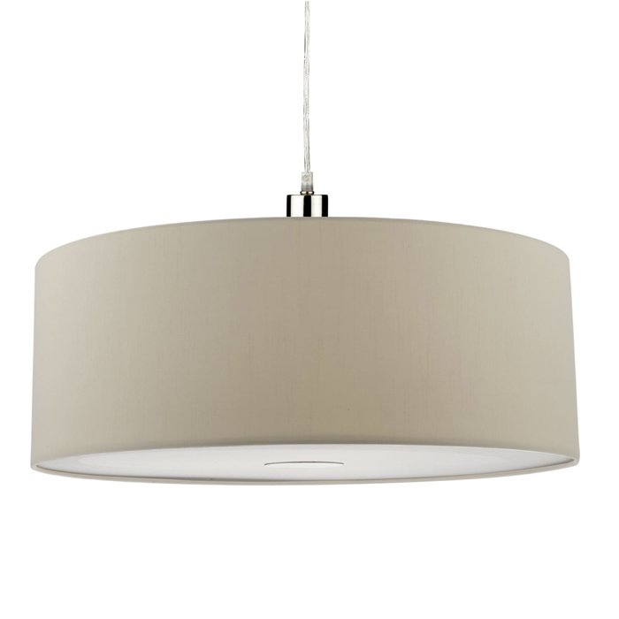 Ecru Easy Fit Drum Taupe Pendant Shade - 60cm