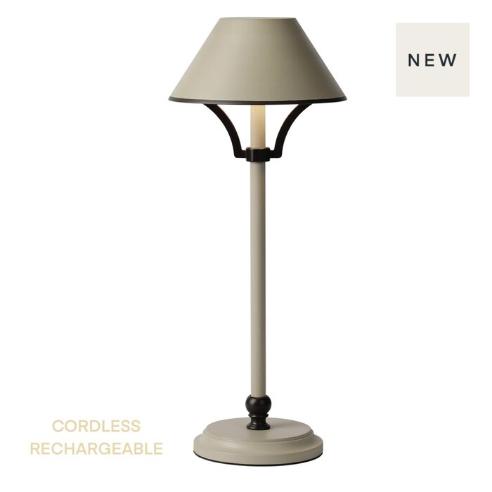 Ella - Cordless Rechargeable Portable Table Lamp - Cream & Bronze