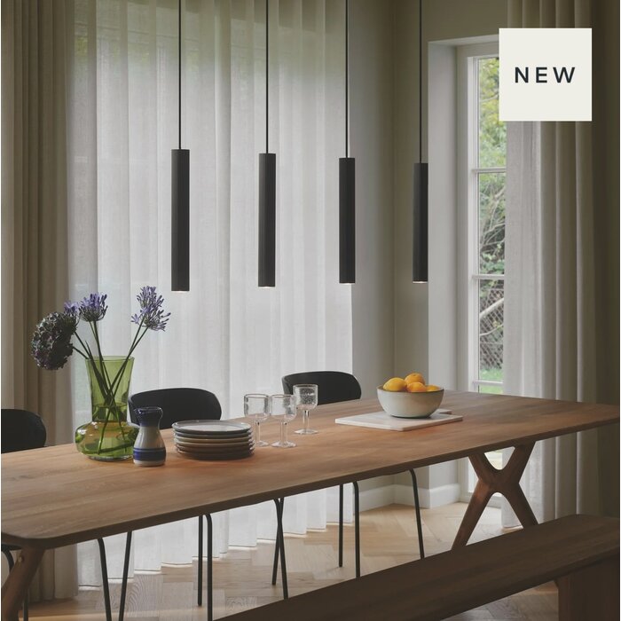 Elva -  Black Scandi Bar Pendant Light
