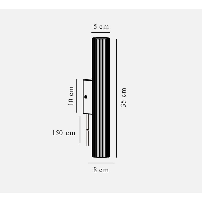 Elva -  Black Scandi Up and Down Wall Light