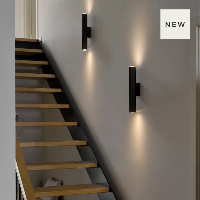 Elva -  Black Scandi Up and Down Wall Light