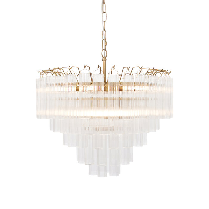 Elysian - Modern Glass & Brass Chandelier