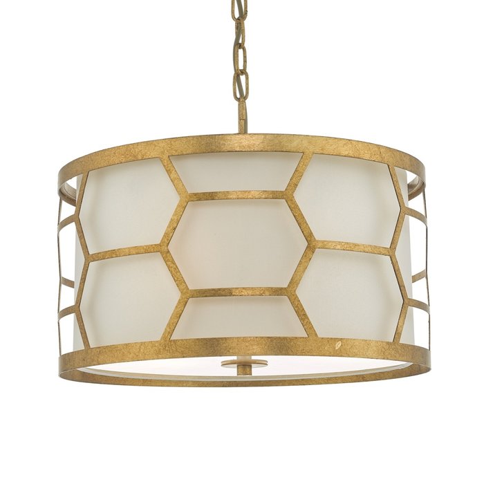 Esteem - Modern Gold Leaf Drum Feature Light