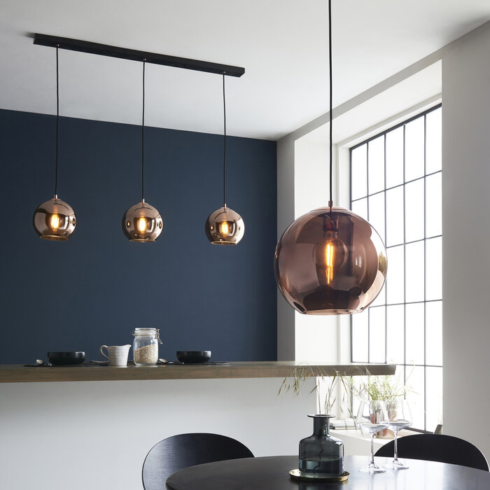 Esther - Minimalist Mirrored Copper Bar Pendant Light