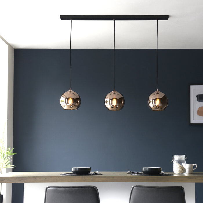 Esther - Minimalist Mirrored Copper Bar Pendant Light