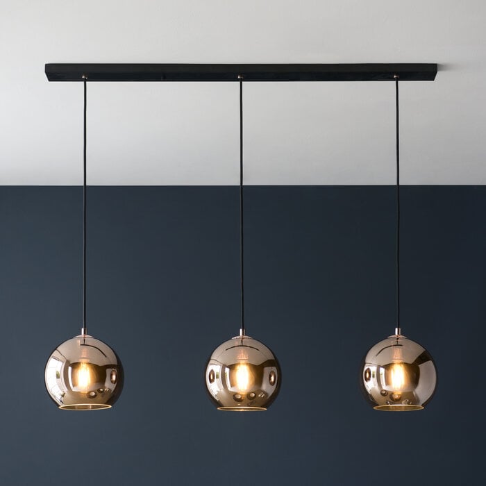 Esther - Minimalist Mirrored Copper Bar Pendant Light
