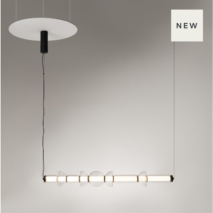 Euphony - Minimalist LED Bar Pendant with Geometric Shaping - Black
