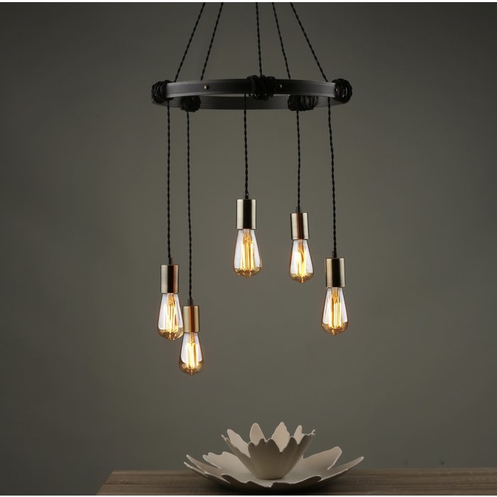 Evan - 5 Light Vintage Cluster Pendant Light