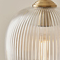 Ferna - Ribbed Glass Brass Floor Lamp